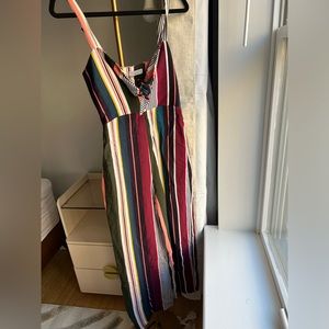 Anthropologie striped jumpsuit